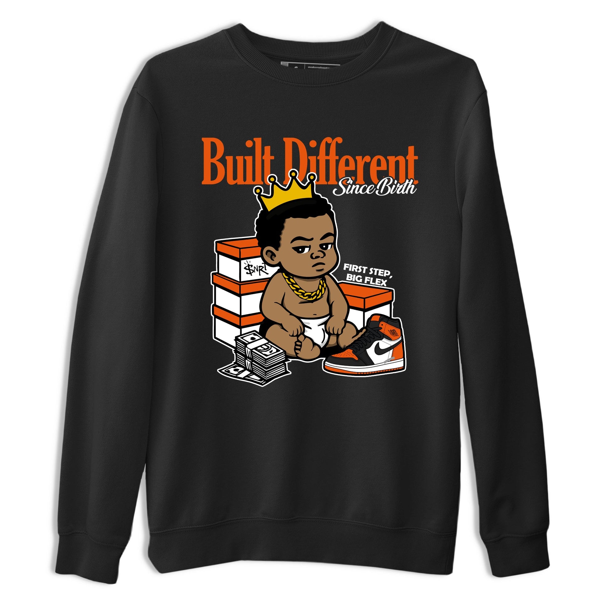 Sneaker match tees – Sneaker Tees To Match Air Jordan 1 Shattered Backboard Shoes – Built Different Since Birth Tee Black 2