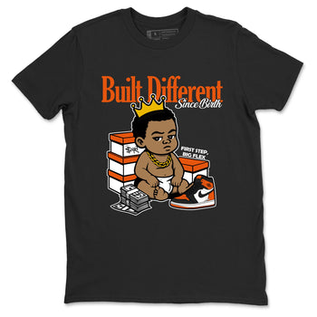 Sneaker match tees – Sneaker Tees To Match Air Jordan 1 Shattered Backboard Shoes – Built Different Since Birth Tee Black 2