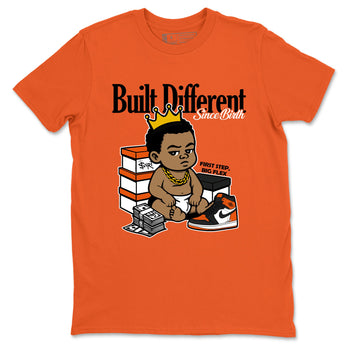 Sneaker match tees – Sneaker Tees To Match Air Jordan 1 Shattered Backboard Shoes – Built Different Since Birth Tee Orange 2
