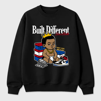 Sneaker match tees – Sneaker Tees To Match Air Jordan 1 Union x Fragment Shoes – Built Different Since Birth Tee Black 2