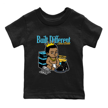 Sneaker match tees – Sneaker Tees To Match Air Jordan 11 Gamma Shoes – Built Different Since Birth Kids T-Shirt Black 2