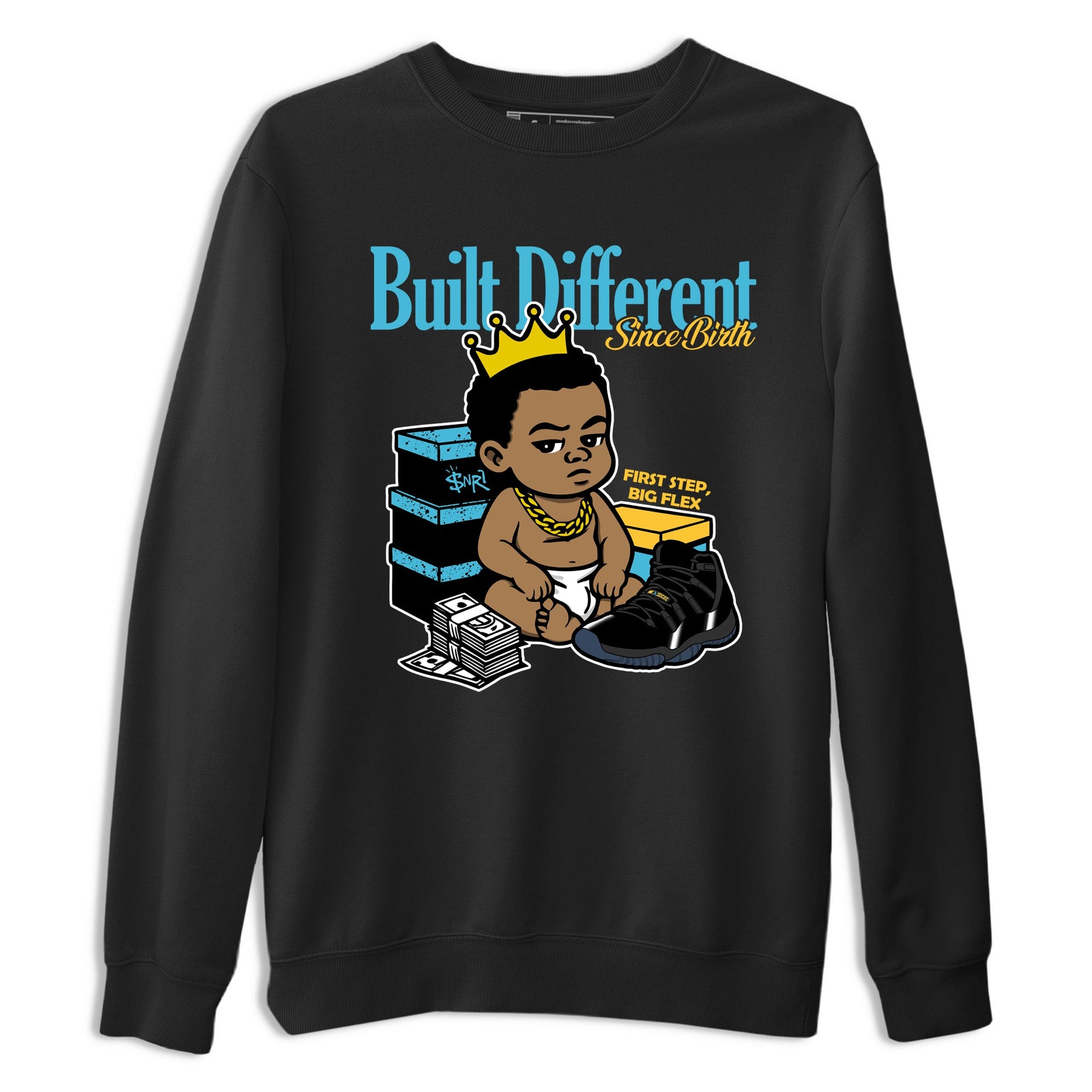 Sneaker match tees – Sneaker Tees To Match Air Jordan 11 Gamma Shoes – Built Different Since Birth Tee Black 2
