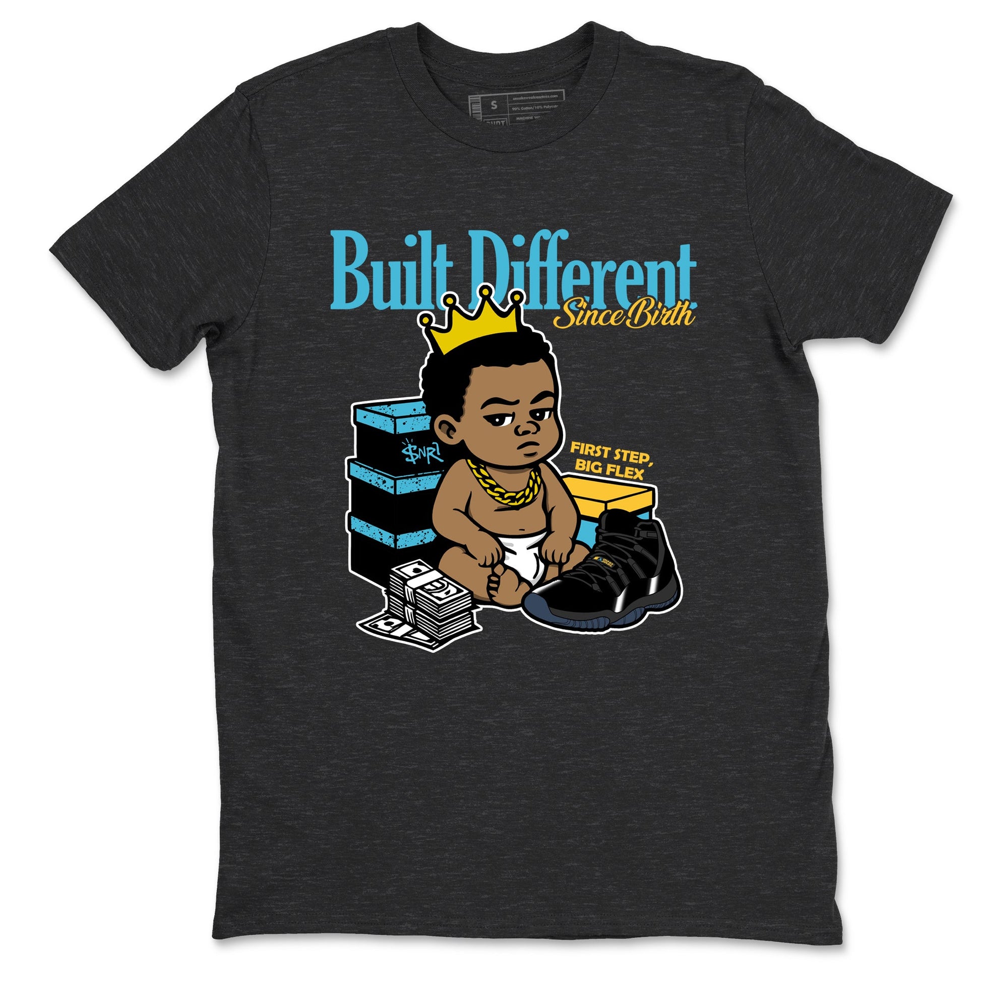Sneaker match tees – Sneaker Tees To Match Air Jordan 11 Gamma Shoes – Built Different Since Birth Tee Charcoal Heather 2