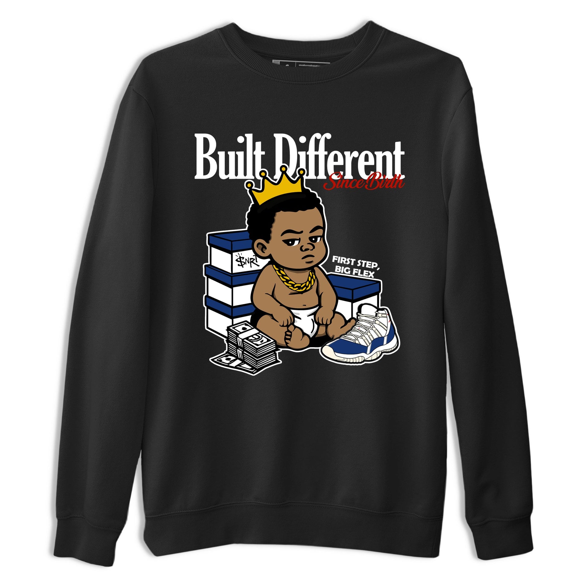 Sneaker match tees – Sneaker Threads To Match Air Jordan 11 Rare Air Shoes – Built Different Since Birth Tee Black 2