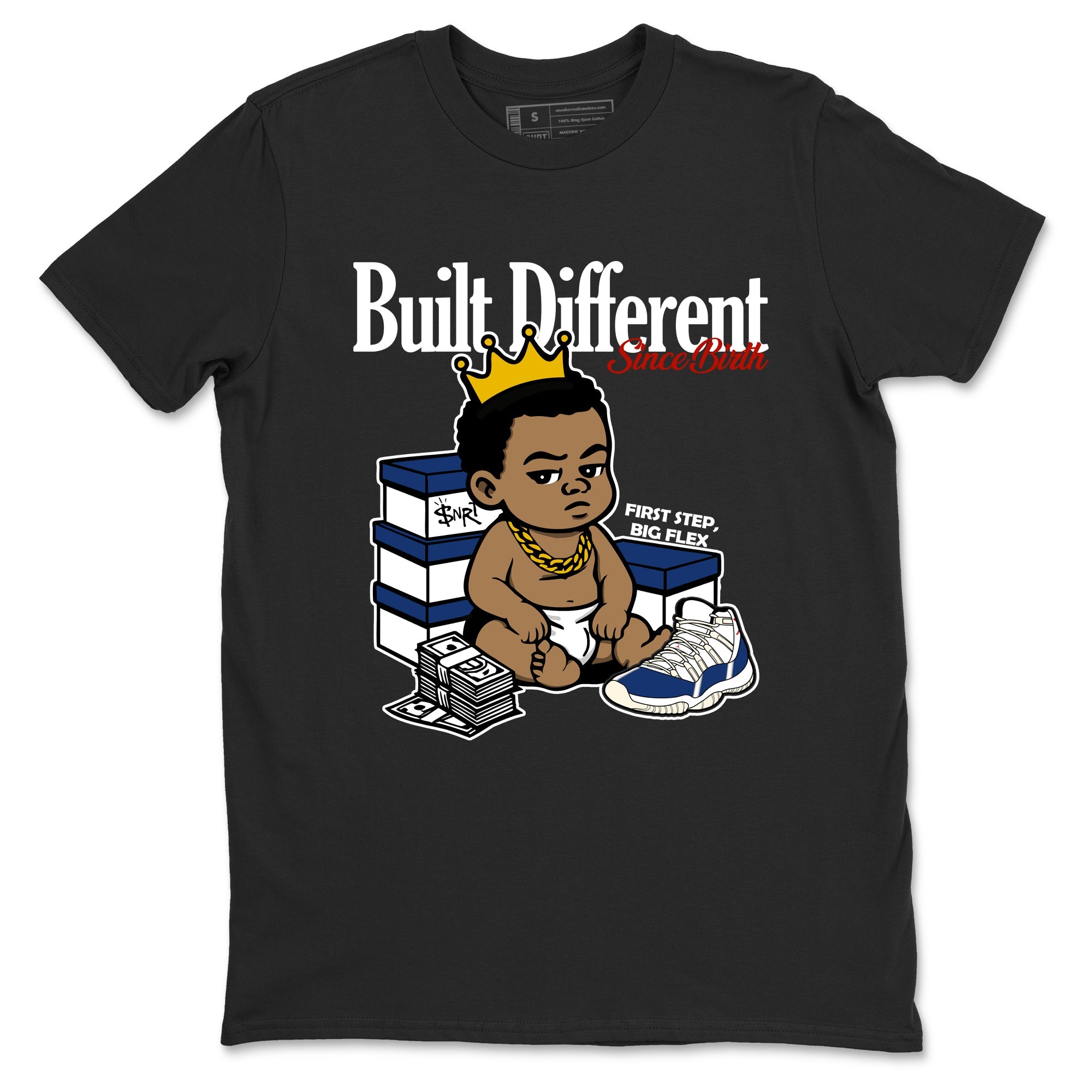 Sneaker match tees – Sneaker Threads To Match Air Jordan 11 Rare Air Shoes – Built Different Since Birth Tee Black 2