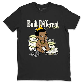 Sneaker match tees – Streetwear Graphic Tees Air Jordan 5 Luminous Green Sneakers – Built Different Since Birth Graphic Tee Black 2