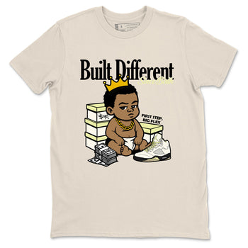 Sneaker match tees – Streetwear Graphic Tees Air Jordan 5 Luminous Green Sneakers – Built Different Since Birth Graphic Tee Natural 2