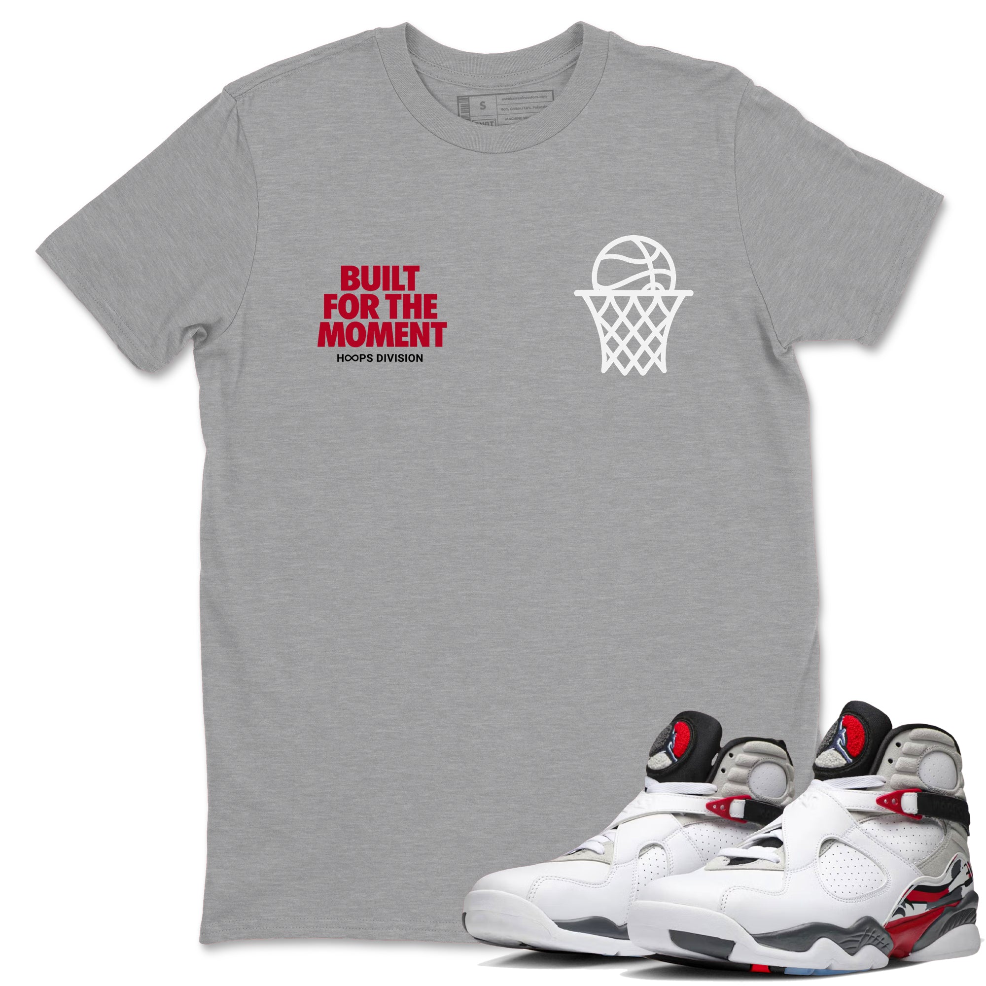 Sneaker Threads – Sneaker Tees To Match Air Jordan 8 Bunny – Built For The Moment Graphic Tee Heather Grey 1. Perfect for Jordan releases 2025 colorways.