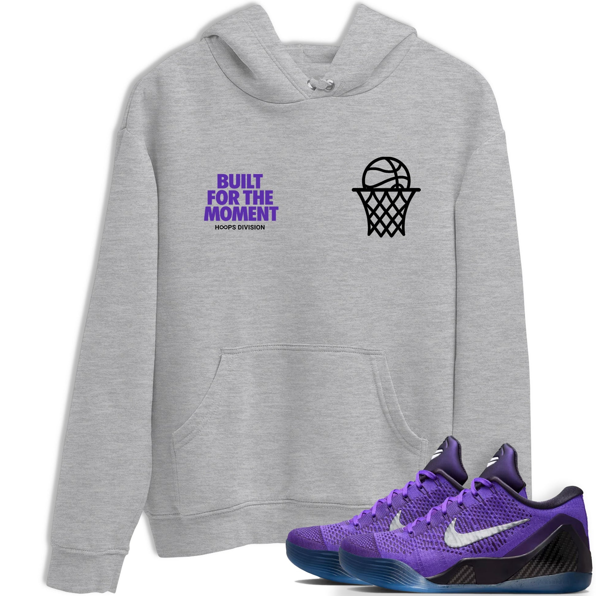 Sneaker Threads – Sneaker Tees To Match Nike KB 9 Hyper Grape – Built For The Moment Graphic Tee Heather Grey 1. Perfect for purple basketball sneaker releases and legacy-inspired colorways for 2025 hoopers.