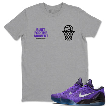 Sneaker Threads – Sneaker Tees To Match Nike KB 9 Hyper Grape – Built For The Moment Graphic Tee Heather Grey 1. Perfect for purple basketball sneaker releases and legacy-inspired colorways for 2025 hoopers.