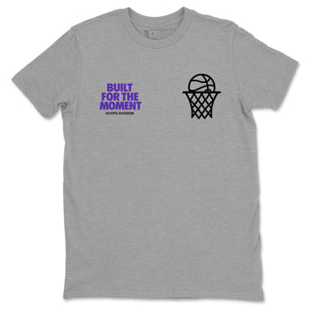 Sneaker Threads – Sneaker Tees To Match Nike KB 9 Hyper Grape – Built For The Moment Graphic Tee Heather Grey 2. Perfect for purple basketball sneaker releases and legacy-inspired colorways for 2025 hoopers.
