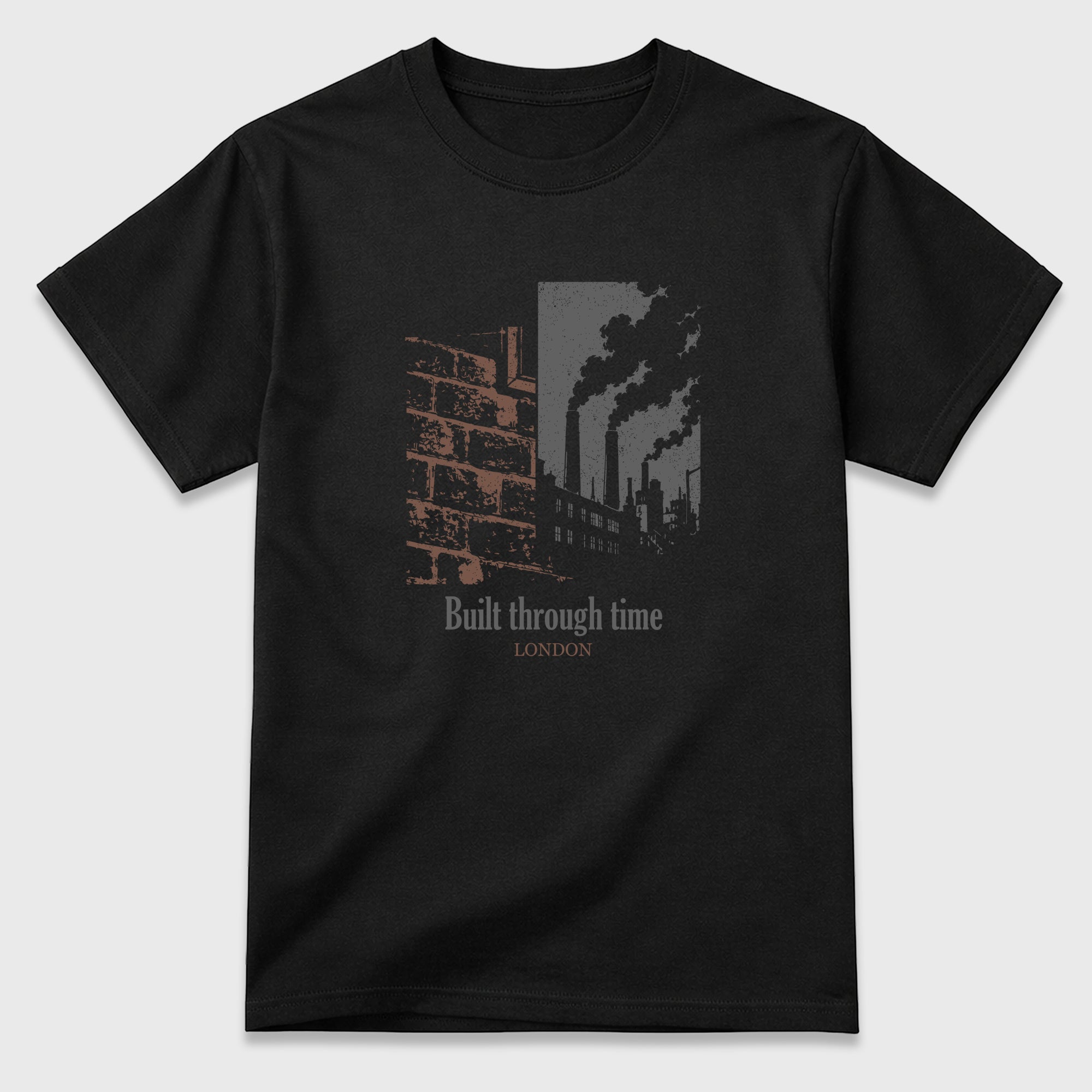 Built Through Time Graphic T-Shirt featuring original streetwear artwork designed to match the Air Jordan 4 London. Black 2 Graphic T-Shirt.