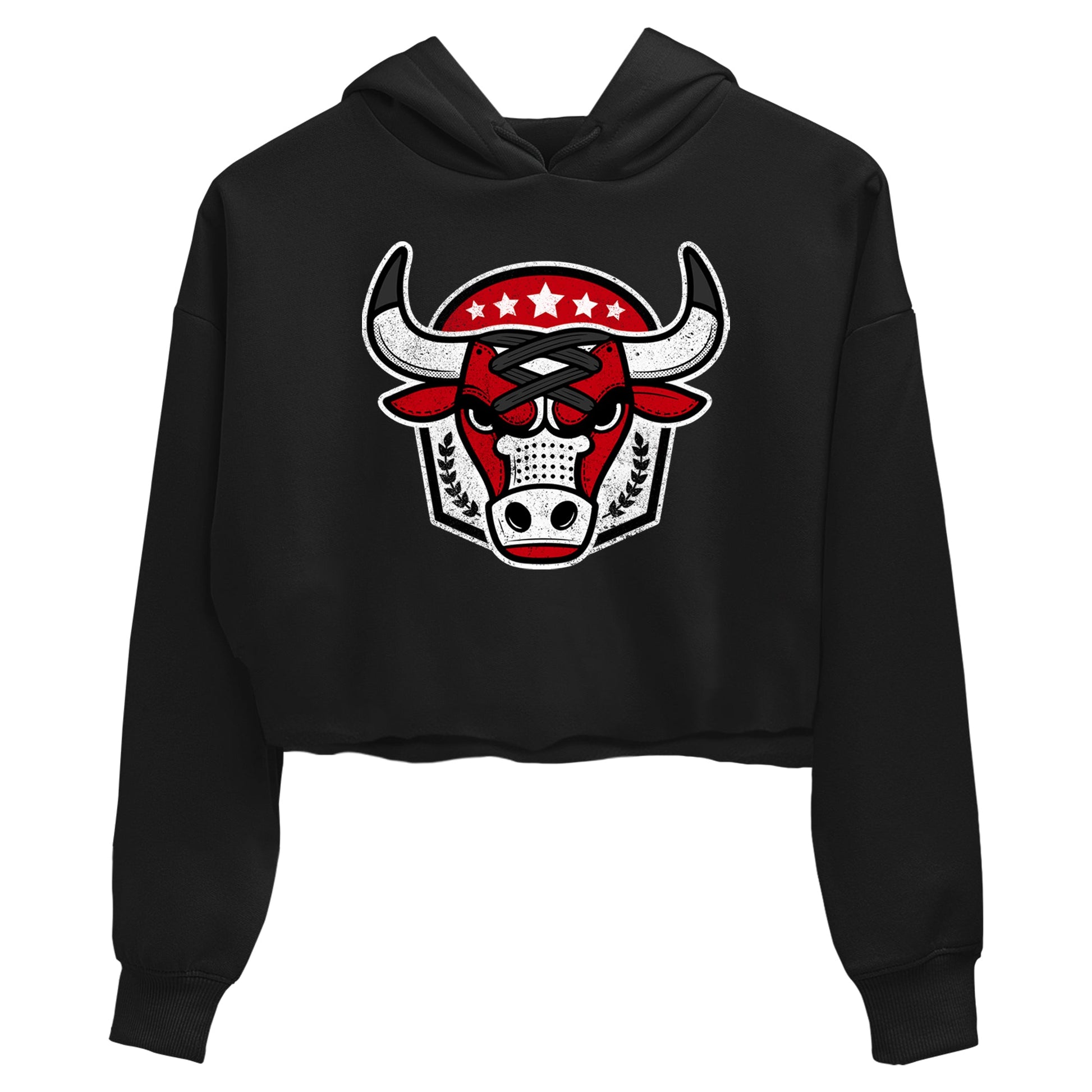 Best Sneakerfit graphic tee – Sneaker Tees To Match Air Jordan 1 Low Chicago Sneakers – Bull Emblem Crop T-Shirt Black 2