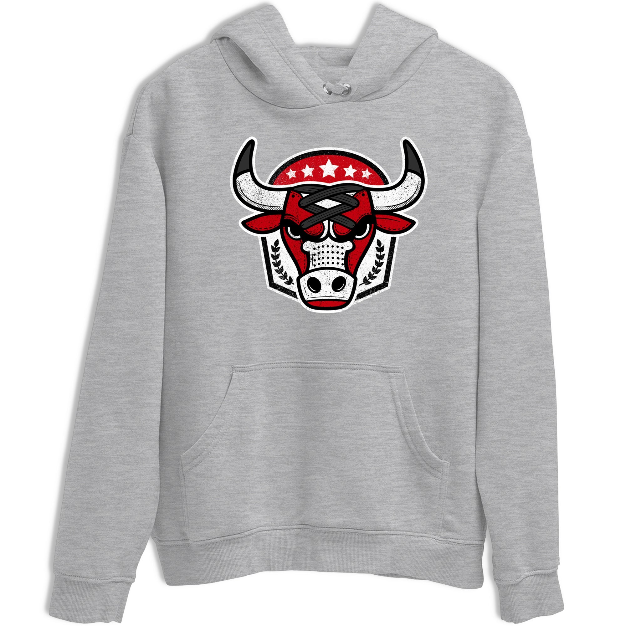 Best Sneakerfit graphic tee – Sneaker Tees To Match Air Jordan 1 Low Chicago Sneakers – Bull Emblem Tee Heather Grey 2