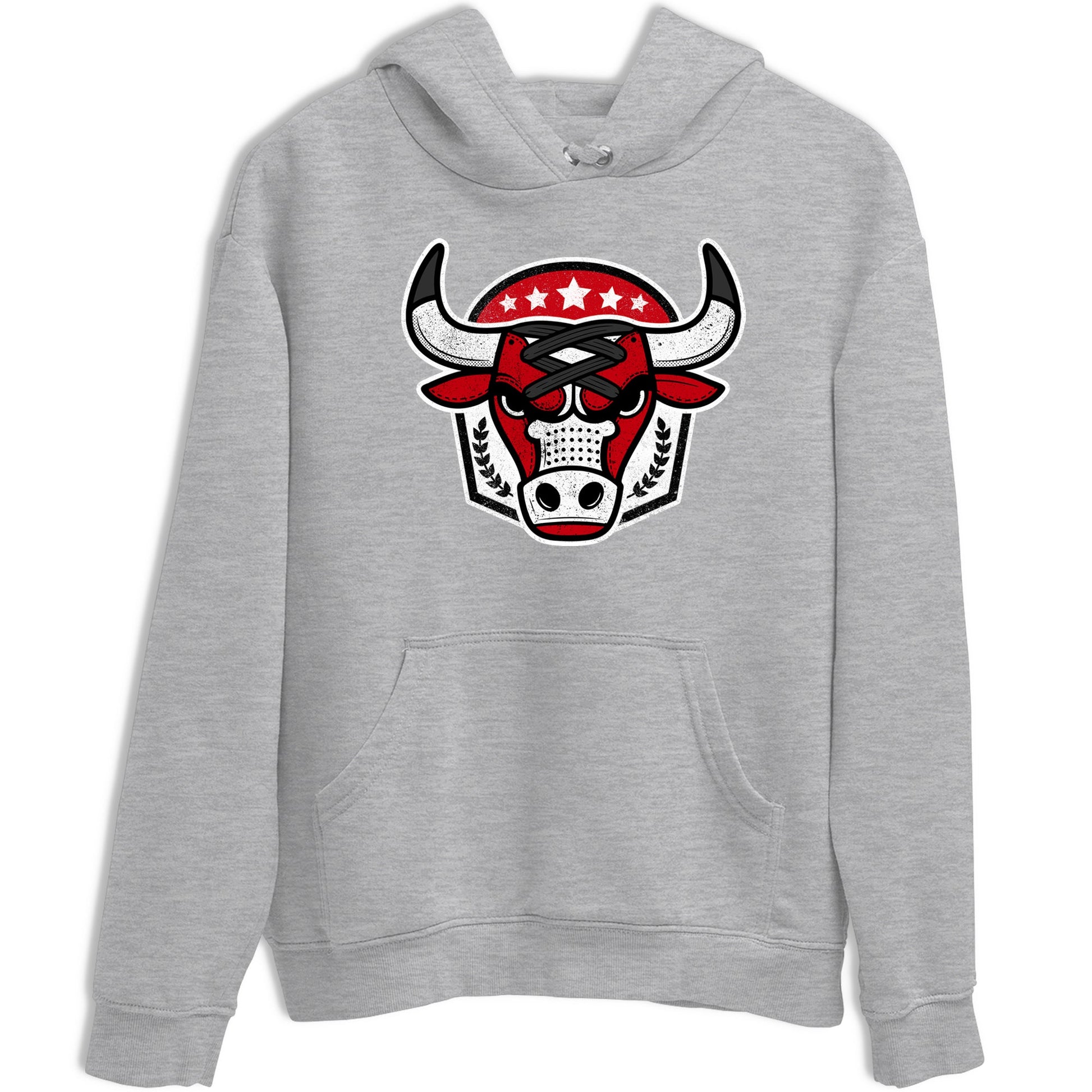 Best Sneakerfit graphic tee – Sneaker Tees To Match Air Jordan 1 Low Chicago Sneakers – Bull Emblem Tee Heather Grey 2