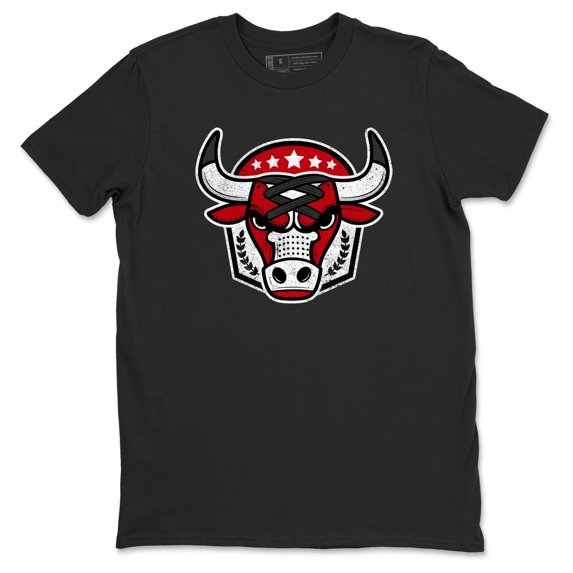 Best Sneakerfit graphic tee – Sneaker Tees To Match Air Jordan 1 Low Chicago Sneakers – Bull Emblem Tee Black 2
