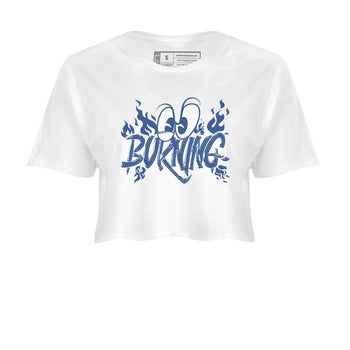11s Diffused Blue shirts to match jordans Burning sneaker match tees Air Jordan 11 Diffused Blue SNRT Sneaker Release Tees unisex cotton White 2 Crop Shirts
