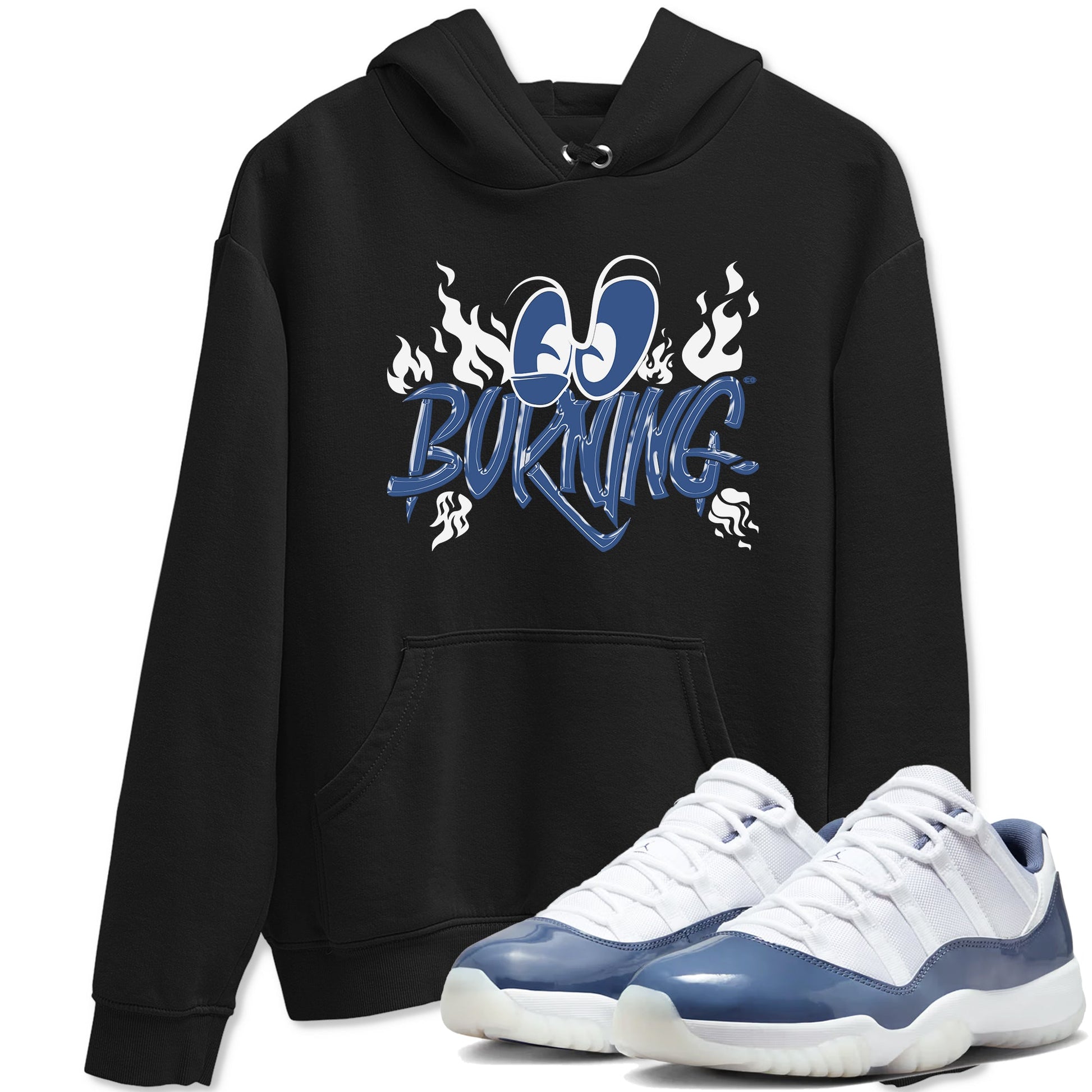 11s Diffused Blue shirts to match jordans Burning sneaker match tees Air Jordan 11 Diffused Blue SNRT Sneaker Release Tees unisex cotton Black 1 crew neck shirts