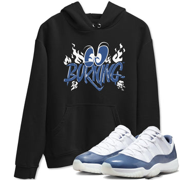 11s Diffused Blue shirts to match jordans Burning sneaker match tees Air Jordan 11 Diffused Blue SNRT Sneaker Release Tees unisex cotton Black 1 crew neck shirts