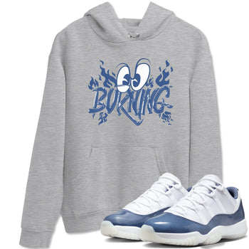 11s Diffused Blue shirts to match jordans Burning sneaker match tees Air Jordan 11 Diffused Blue SNRT Sneaker Release Tees unisex cotton Heather Grey 1 crew neck shirts
