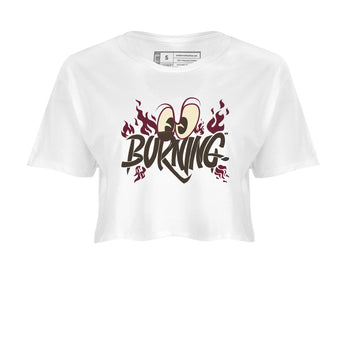 3s A Ma Maniere x Burgundy Crush shirts to match jordans Burning sneaker match tees A Ma Maniere x Air Jordan 3 Burgundy Crush Sneaker Release Tees unisex cotton White 2 Crop Shirts