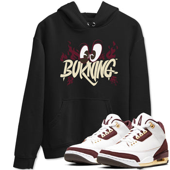 3s A Ma Maniere x Burgundy Crush shirts to match jordans Burning sneaker match tees A Ma Maniere x Air Jordan 3 Burgundy Crush Sneaker Release Tees unisex cotton Black 1 crew neck shirts