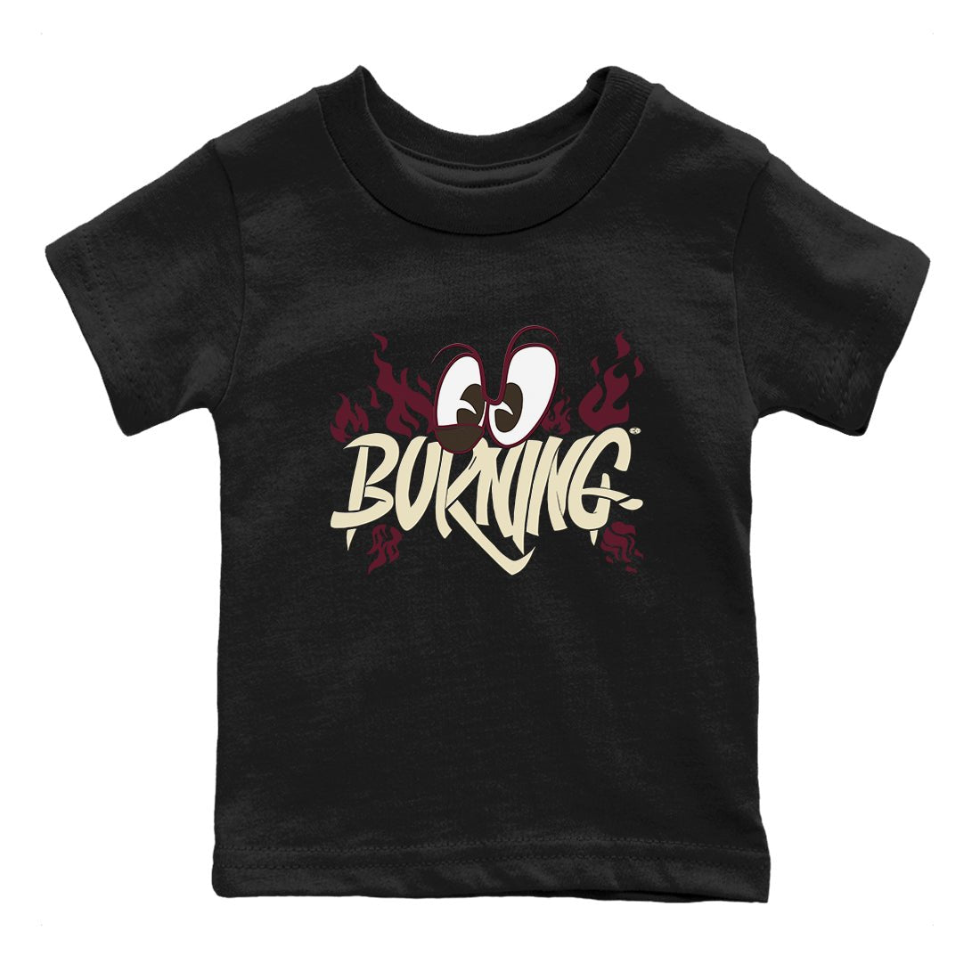 3s A Ma Maniere x Burgundy Crush shirts to match jordans Burning sneaker match tees A Ma Maniere x Air Jordan 3 Burgundy Crush Sneaker Release Tees Youth Baby Black 2 crew neck shirts