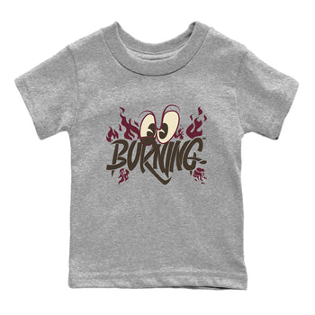 3s A Ma Maniere x Burgundy Crush shirts to match jordans Burning sneaker match tees A Ma Maniere x Air Jordan 3 Burgundy Crush Sneaker Release Tees Youth Baby Heather Grey 2 crew neck shirts