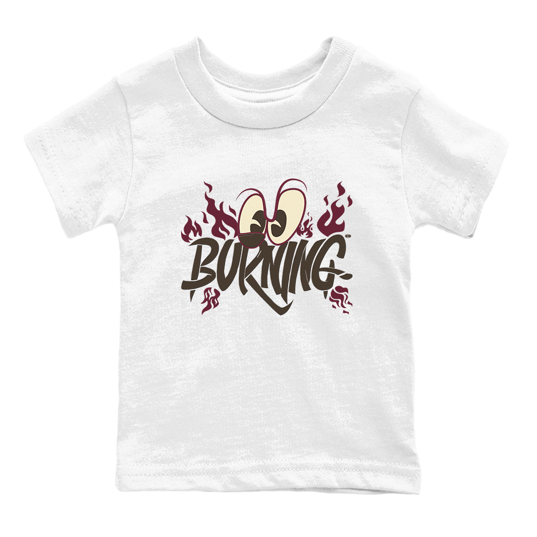 3s A Ma Maniere x Burgundy Crush shirts to match jordans Burning sneaker match tees A Ma Maniere x Air Jordan 3 Burgundy Crush Sneaker Release Tees Youth Baby White 2 crew neck shirts