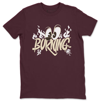 3s A Ma Maniere x Burgundy Crush shirts to match jordans Burning sneaker match tees A Ma Maniere x Air Jordan 3 Burgundy Crush Sneaker Release Tees unisex cotton Maroon 2 crew neck shirts