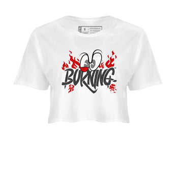 3s Cement Grey shirts to match jordans Burning sneaker match tees Air Jordan 3 Cement Grey match shoes to clothes SNRT Sneaker Tees unisex cotton White 2 crop tee