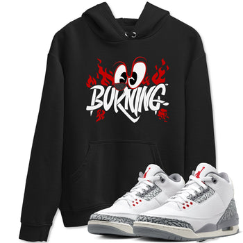 3s Cement Grey shirts to match jordans Burning sneaker match tees Air Jordan 3 Cement Grey match shoes to clothes SNRT Sneaker Tees unisex cotton Black 1 shirts
