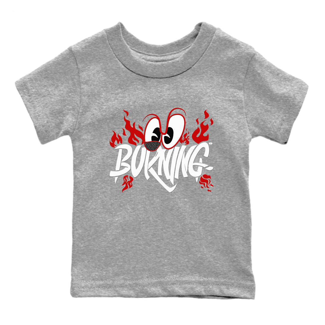 3s Cement Grey shirts to match jordans Burning sneaker match tees Air Jordan 3 Cement Grey match shoes to clothes SNRT Sneaker Tees Youth Baby Heather Grey 2 tee