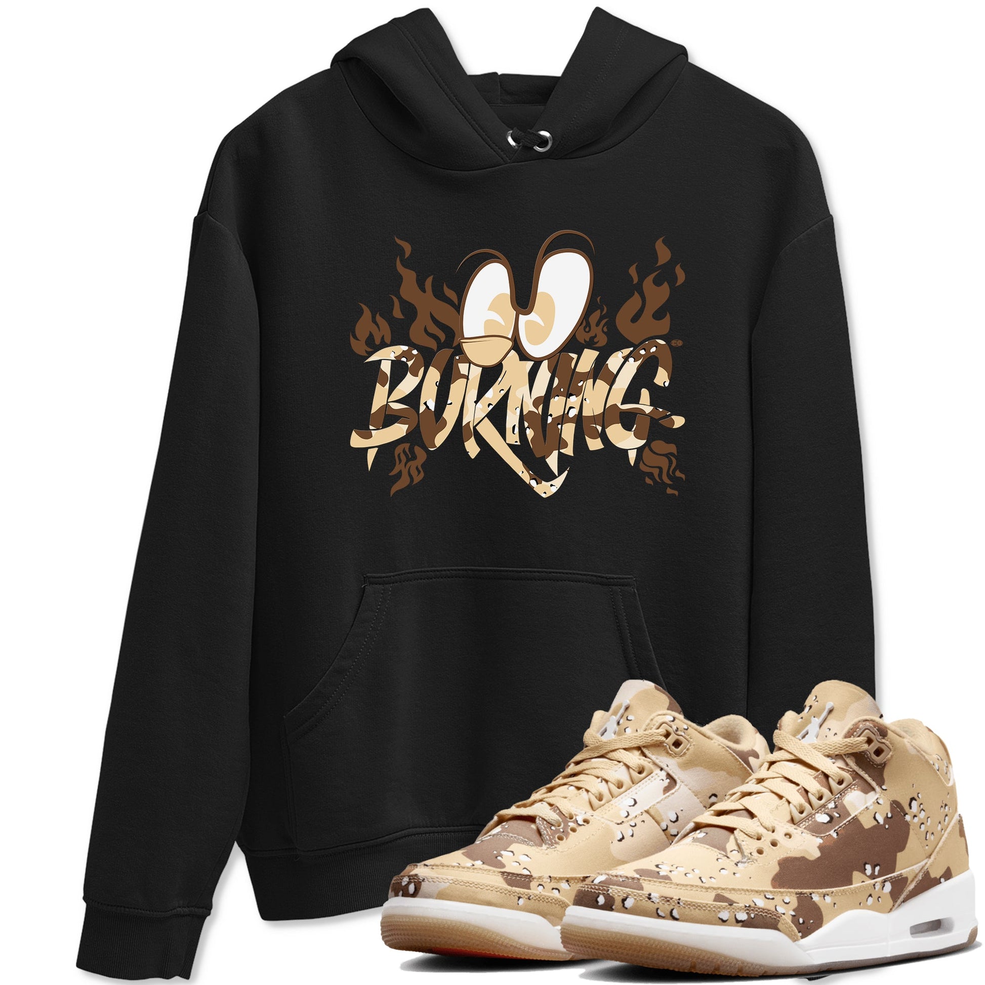 3s Desert Camo shirts to match jordans Burning sneaker match tees Air Jordan 3 Desert Camo SNRT Sneaker Tees streetwear brand Black 1 unisex cotton tee