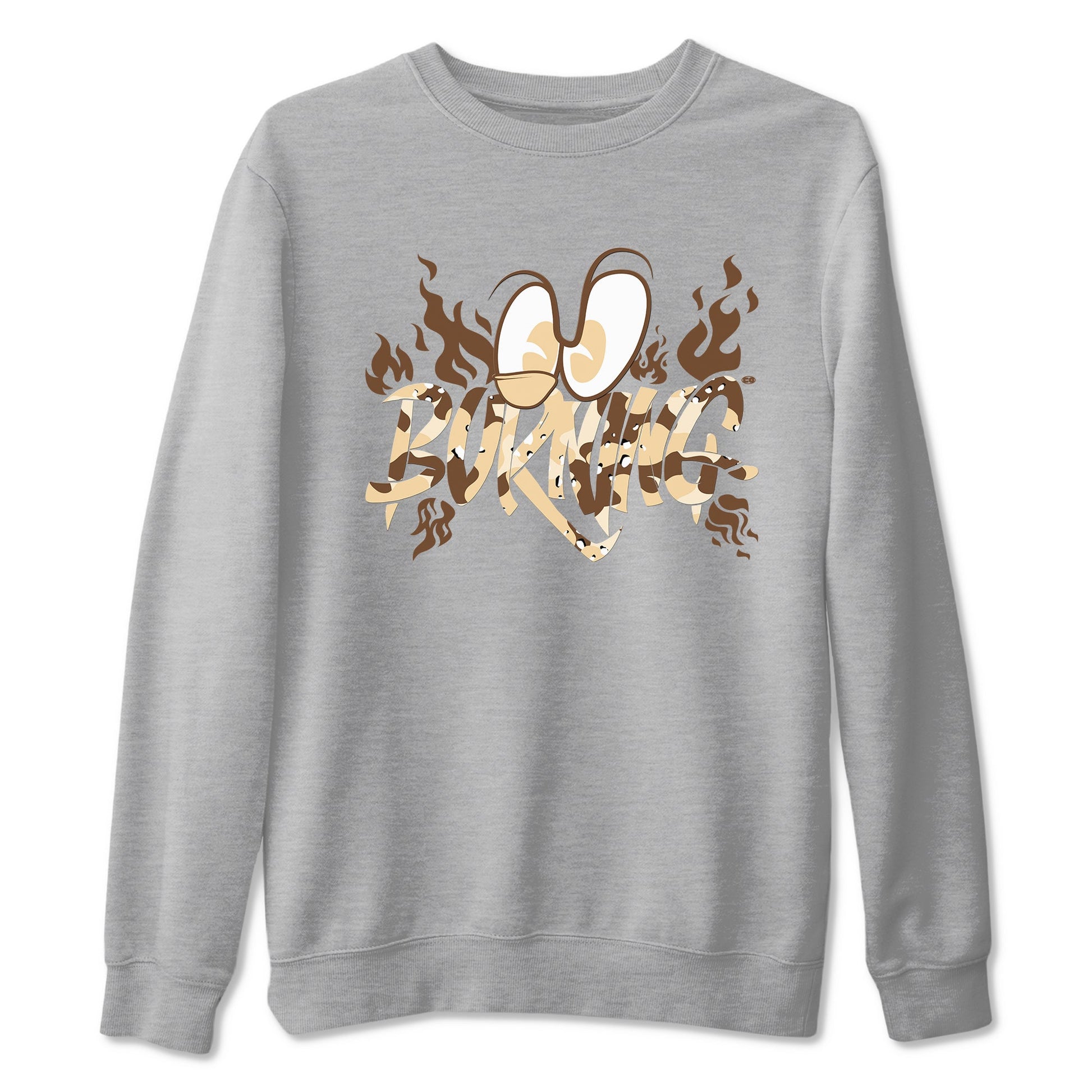 3s Desert Camo shirts to match jordans Burning sneaker match tees Air Jordan 3 Desert Camo SNRT Sneaker Tees streetwear brand Heather Grey 2 unisex cotton tee