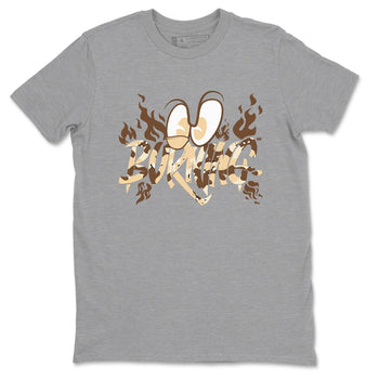3s Desert Camo shirts to match jordans Burning sneaker match tees Air Jordan 3 Desert Camo SNRT Sneaker Tees streetwear brand Heather Grey 2 unisex cotton tee