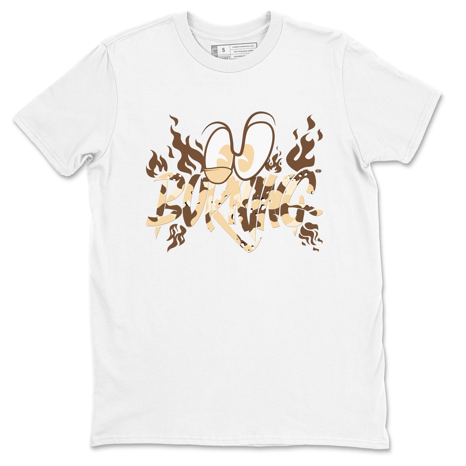 3s Desert Camo shirts to match jordans Burning sneaker match tees Air Jordan 3 Desert Camo SNRT Sneaker Tees streetwear brand White 2 unisex cotton tee