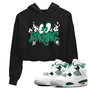 4s Oxidized Green shirts to match jordans Burning sneaker match tees Air Jordan 4 Oxidized Green SNRT Sneaker Tees streetwear brand Black 1 crop tee