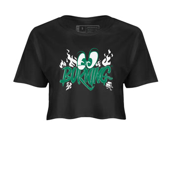 4s Oxidized Green shirts to match jordans Burning sneaker match tees Air Jordan 4 Oxidized Green SNRT Sneaker Tees streetwear brand Black 2 crop tee