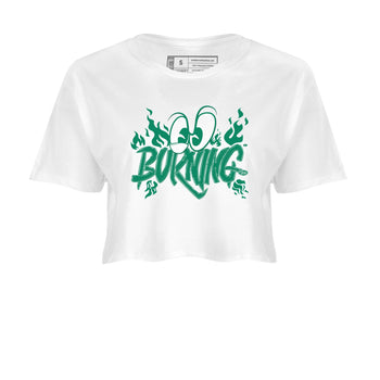 4s Oxidized Green shirts to match jordans Burning sneaker match tees Air Jordan 4 Oxidized Green SNRT Sneaker Tees streetwear brand White 2 crop tee