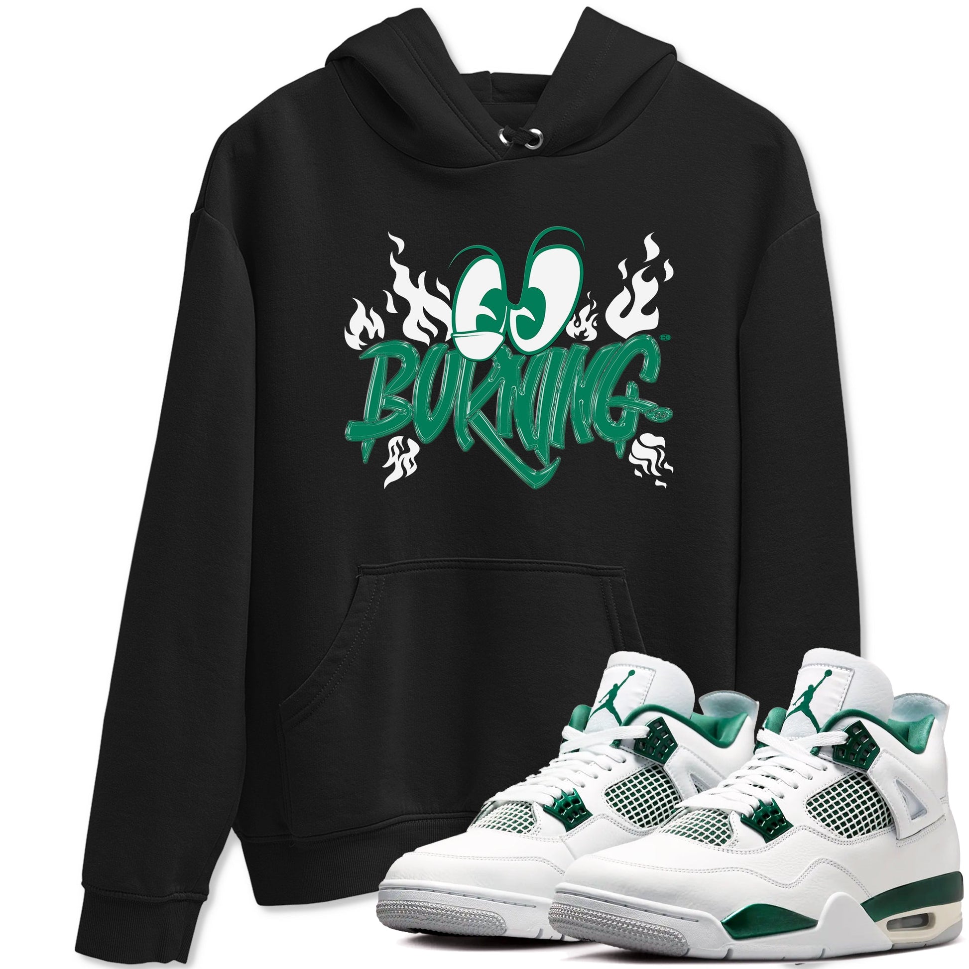 4s Oxidized Green shirts to match jordans Burning sneaker match tees Air Jordan 4 Oxidized Green SNRT Sneaker Tees streetwear brand Black 1 unisex cotton tee