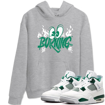 4s Oxidized Green shirts to match jordans Burning sneaker match tees Air Jordan 4 Oxidized Green SNRT Sneaker Tees streetwear brand Heather Grey 1 unisex cotton tee