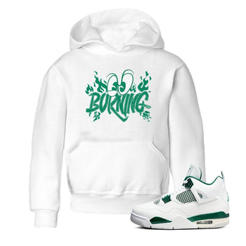 4s Oxidized Green shirts to match jordans Burning sneaker match tees Air Jordan 4 Oxidized Green SNRT Sneaker Tees streetwear brand Baby and Youth White 1 cotton tee