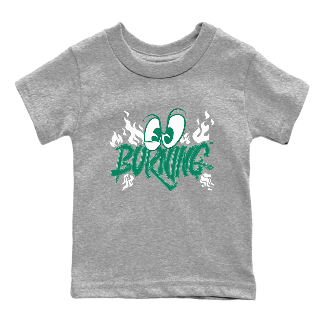 4s Oxidized Green shirts to match jordans Burning sneaker match tees Air Jordan 4 Oxidized Green SNRT Sneaker Tees streetwear brand Baby and Youth Heather Grey 2 cotton tee
