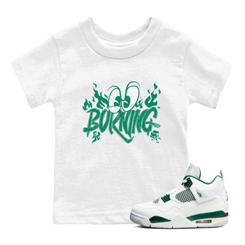 4s Oxidized Green shirts to match jordans Burning sneaker match tees Air Jordan 4 Oxidized Green SNRT Sneaker Tees streetwear brand Baby and Youth White 1 cotton tee