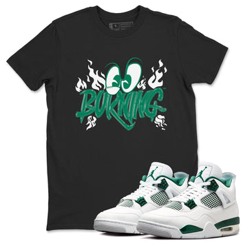 4s Oxidized Green shirts to match jordans Burning sneaker match tees Air Jordan 4 Oxidized Green SNRT Sneaker Tees streetwear brand Black 1 unisex cotton tee