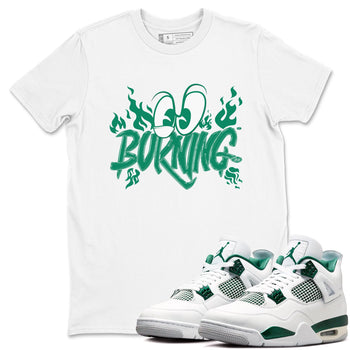 4s Oxidized Green shirts to match jordans Burning sneaker match tees Air Jordan 4 Oxidized Green SNRT Sneaker Tees streetwear brand White 1 unisex cotton tee