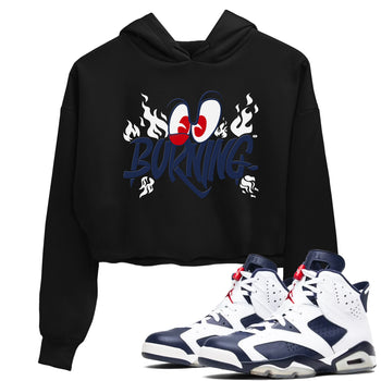 6s White And Midnight Navy shirts to match jordans Burning sneaker match tees Air Jordan 6 White And Midnight Navy SNRT Sneaker Release Tees unisex cotton Black 1 Crop Shirts