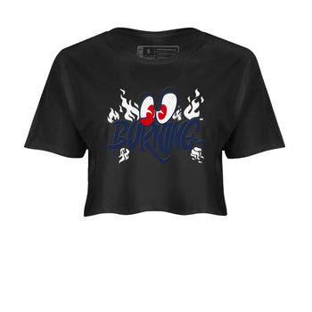 6s White And Midnight Navy shirts to match jordans Burning sneaker match tees Air Jordan 6 White And Midnight Navy SNRT Sneaker Release Tees unisex cotton Black 2 Crop Shirts