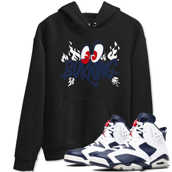 6s White And Midnight Navy shirts to match jordans Burning sneaker match tees Air Jordan 6 White And Midnight Navy SNRT Sneaker Release Tees unisex cotton Black 1 crew neck shirts